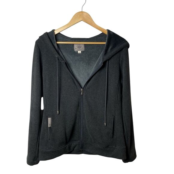 UGG Australia Tops - UGG Fleece Lined Full Zip Hoodie Dark Gray Women’s S Soft Cozy Sweatshirt Pocket